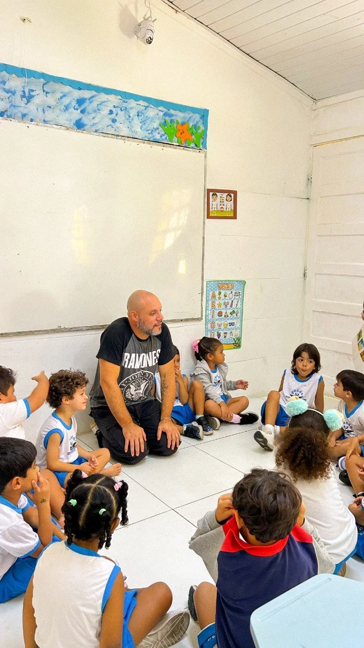 Aula de inglês na Escola Panda